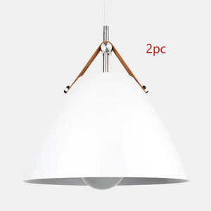 Suspension LED Lumière Nordique Moderne métal lanière simili BB'art meuble & déco