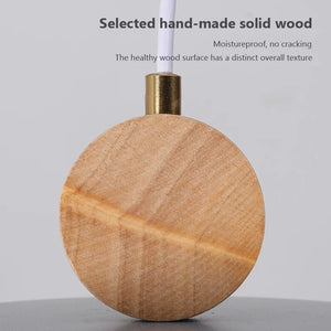 Suspension scandinave circulaire en bois et métal coloré ACELIN BB'art meuble & déco