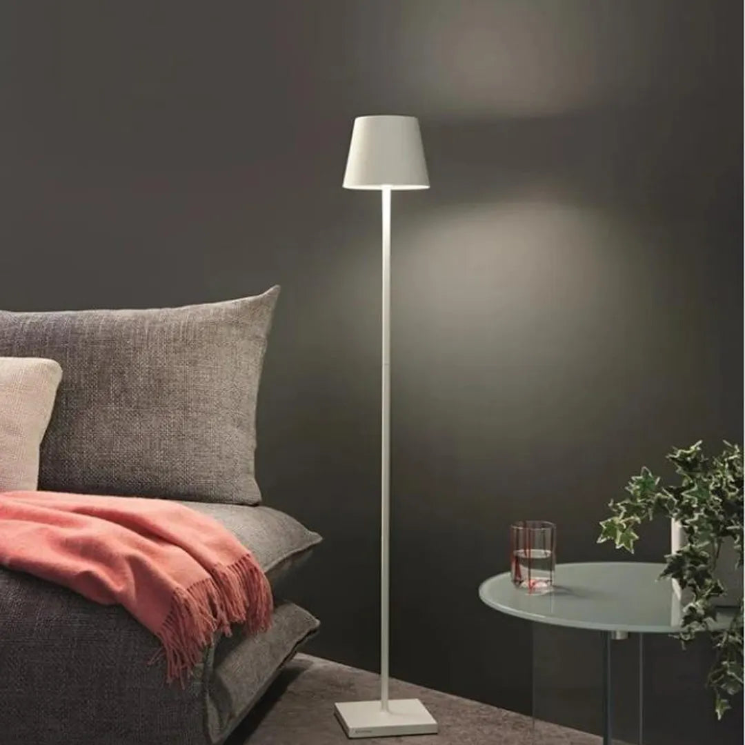 Lampadaire Floor Lamp sans Fil Rechargeable, Étanche IP54, Batterie 5200mAh, Portable pour Usage Interieur / Extérieur