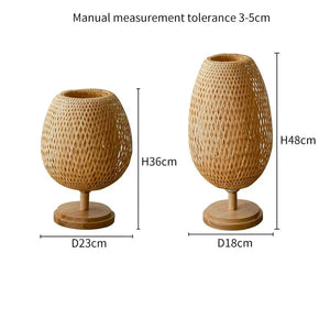 Lampe à poser tressée en bambou CREA'rotin BB'art meuble & déco
