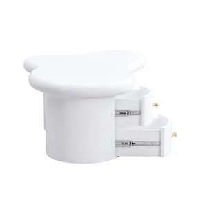 Table Basse Blanc Mat Forme Libre 2 Tiroirs — Design Organique - Tables basses