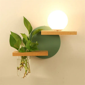 Applique Murale BOTANICA - Luminaire et Étagère Design Naturel - applique murale