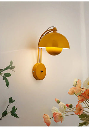 Applique Flowerpot Vintage jaune allumer