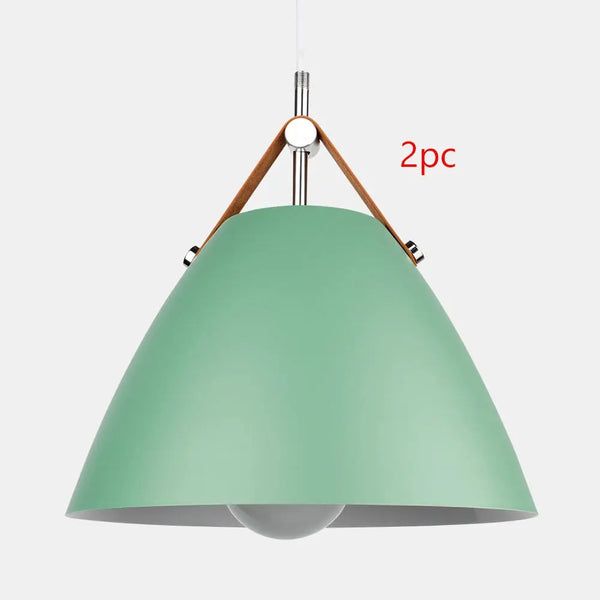 Suspension LED Lumière Nordique Moderne métal lanière simili BB'art meuble & déco