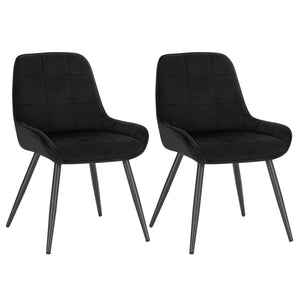 Chaises Velvet Noir en velours lot de 2