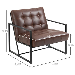 Fauteuil Chesterfield relax capitonné de salon - Fauteuil