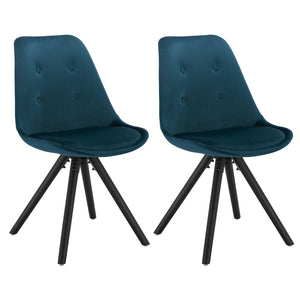 Chaises Loft Vintage lot de 2 couleur bleu