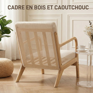Fauteuil lounge 3 coussins, assise profonde cosy - Fauteuil