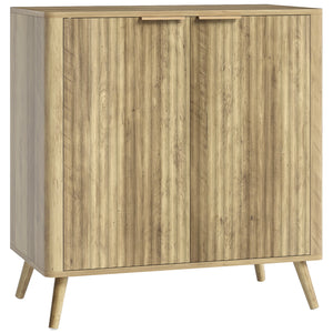 Buffet salon meuble de rangement avec placard à 2 portes et étagère réglable, 77 x 40 x 81 cm, aspect bois