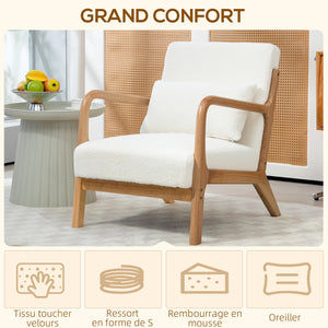 Fauteuil lounge 3 coussins, assise profonde cosy - Fauteuil