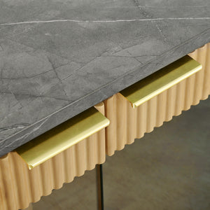 Meuble TV Vitrines 3D Compartimenté — MDF Gris - Meubles TV