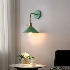 Applique murale Retro Loft en métal coloris vert