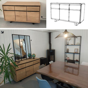 Buffet chêne massif sur mesure - bbart