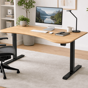 Bureau électrique en bois massif hêtre – BBart FLOW - Bureau