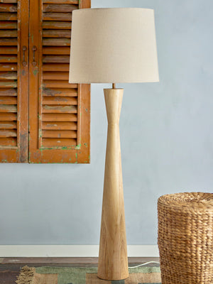 Leonor Lampadaire, Nature, Bois d'hévéa - Lampadaire