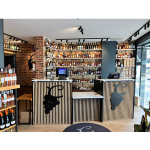 Comptoir sur mesure chêne massif et marbre - BBart