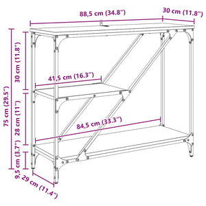 Table Console 88,5 X 30 X 75 Cm Bois D'ingénierie