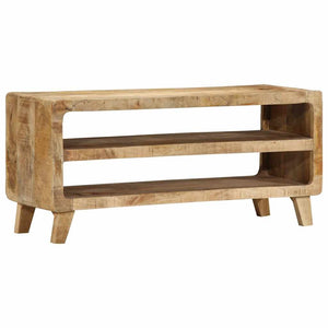Meuble Tv 105X46X32 Cm Bois Massif De Manguier Brut