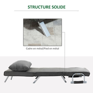 Fauteuil chauffeuse convertible 1 place, lit d'appoint - Fauteuil