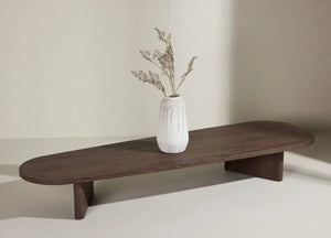 Table basse GRÖNVIK 180 x 55 cm – teinte moka, plateau 2,5 cm - Table basse