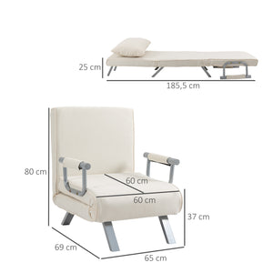 Fauteuil chauffeuse convertible 1 place, lit d'appoint - Fauteuil