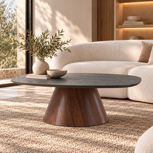 Table basse LANZO 120 x 92,5 cm – Vert profond ou moka, MDF - Tables basses