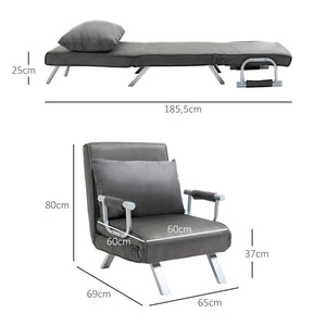 Fauteuil chauffeuse convertible 1 place, lit d'appoint - Fauteuil