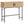 Table console à lattes sur pieds en acier