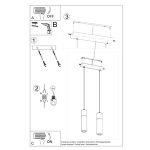 Suspension en béton ZANE – Design moderne - suspension
