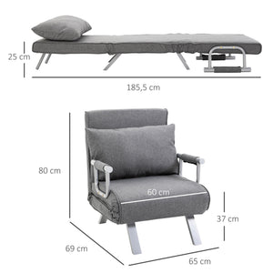 Fauteuil chauffeuse convertible 1 place, lit d'appoint - Fauteuil