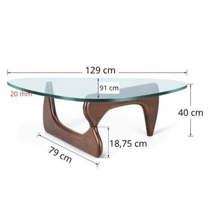 Tables Basses GLASS - D en Verre en Forme de Triangle : Fusionnant un Design Médiéval et Minimaliste - Tables basses