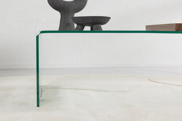 Table basse Telemark 110 cm — tout en verre, le salon paraît plus grand
