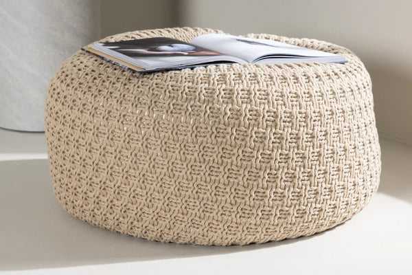 Pouf Sam 45 cm — beige, 1,5 kg, il suit vos pieds