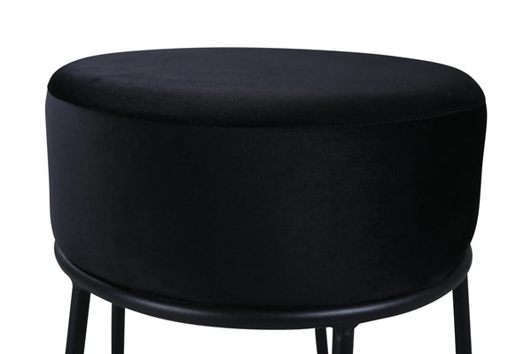 Pouf Petra 46 cm — teddy noir, une vraie assise en plus