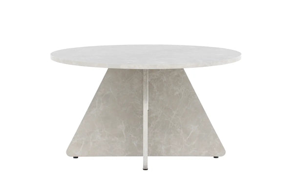 Table basse ronde Bootcut 80 cm — beige doux, aucun angle vif