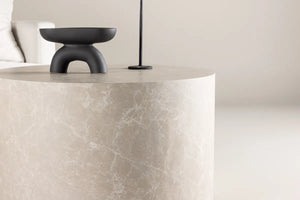 Table basse ronde York en MDF, Ø 80 cm