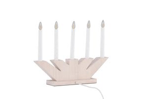 Chandelier de l'Avent Verbier en pin massif blanchi, 41 cm