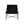 Fauteuil Rakel noir — piètement fin en acier thermolaqué