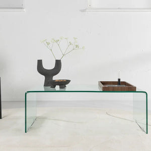 Table basse Telemark 110 x 50 cm en verre