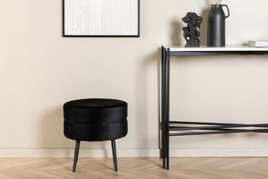 Pouf Pot Ø 40 cm en tissu teddy et acier