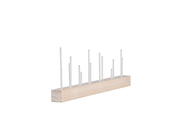 Chandelier de l'Avent Kungsberget 77 cm — 14 lumières, bois blanchi