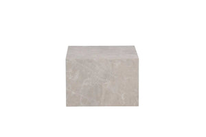 Table basse York beige, volume plein posé au sol