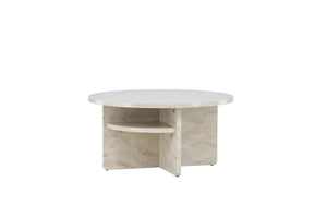 Table basse ronde Ålesund Ø 85 cm, design scandinave pour salon