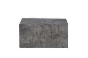 Table basse York gris foncé — volume plein posé au sol