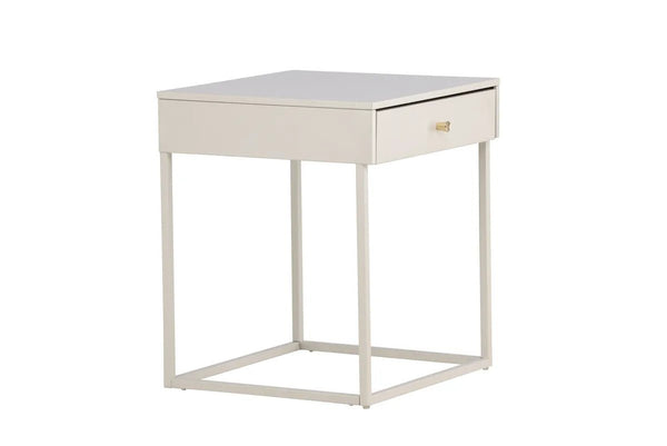 Table de chevet Bakal — beige, 1 tiroir, la chambre reste nette