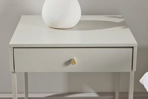 Table de chevet Bakal beige, un tiroir de rangement