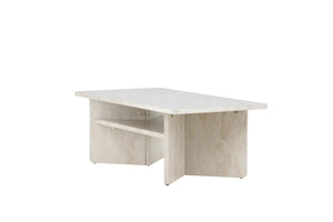 Table basse Ålesund beige dans un salon scandinave