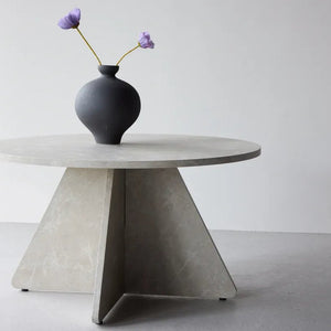 Table basse ronde Bootcut Ø 80 cm en MDF finition 3D paper