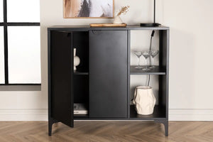 Buffet Piring 110 x 42 x 100 cm noir — Venture Design