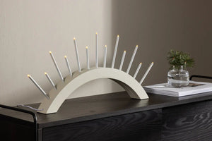 Chandelier de l'Avent Björnrike 55 cm en MDF blanchi